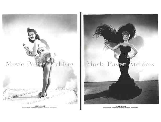 BETTY GRABLE, group of classic celebrity portraits, stills or photos