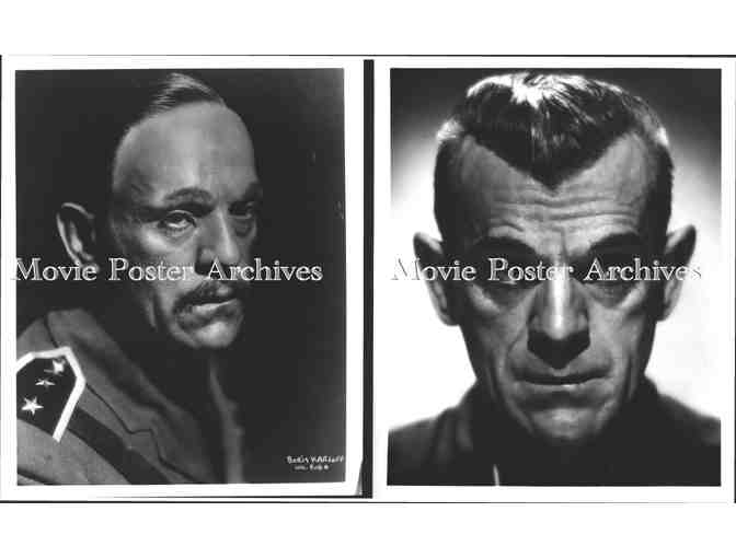 BORIS KARLOFF, group of classic celebrity portraits, stills or photos
