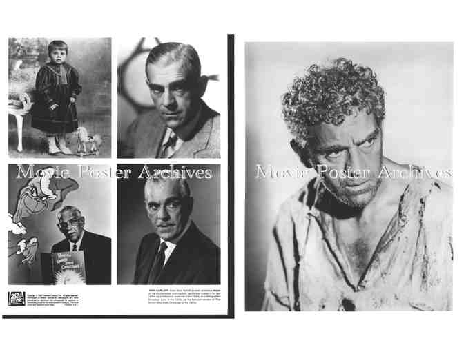 BORIS KARLOFF, group of classic celebrity portraits, stills or photos