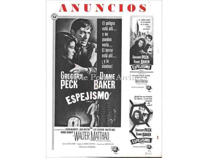 MIRAGE, 1965, pressbook, Gregory Peck, George Kennedy, Walter Matthau