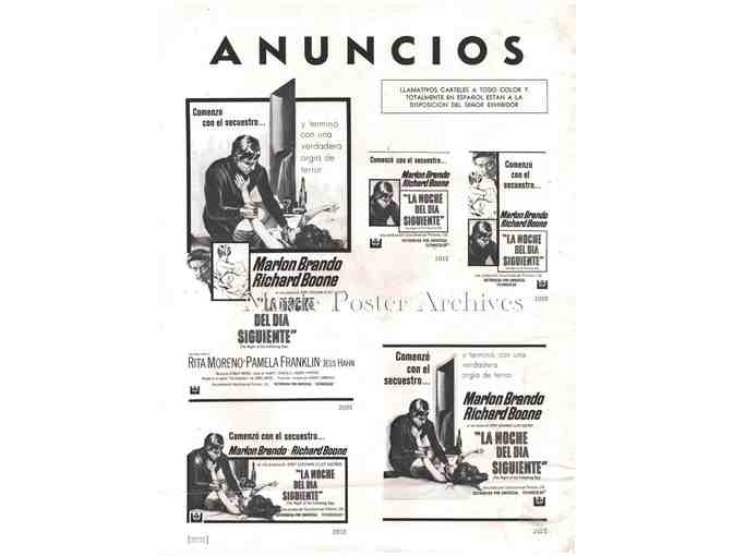 NIGHT OF THE FOLLOWING DAY, 1969, pressbook, Marlon Brando, Richard Boone