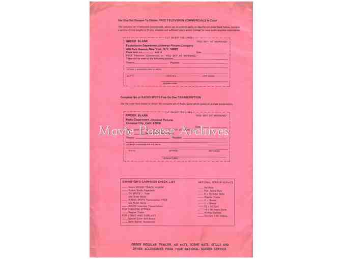 RED SKY AT MORNING, 1971, pressbook, Richard Thomas, Catherine Burns