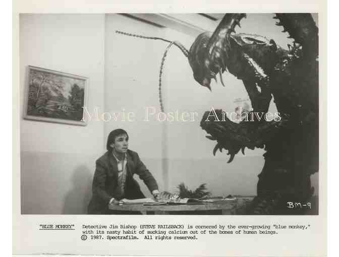 BLUE MONKEY, 1987, movie stills, Steve Railsback, Robin Duke, Susan Anspach.