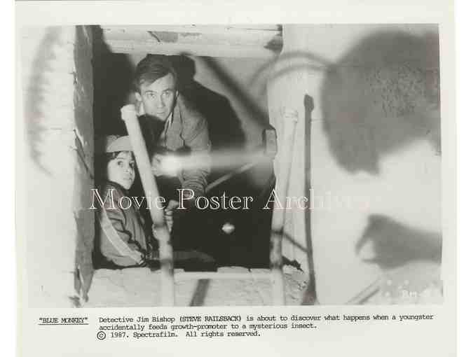 BLUE MONKEY, 1987, movie stills, Steve Railsback, Robin Duke, Susan Anspach.