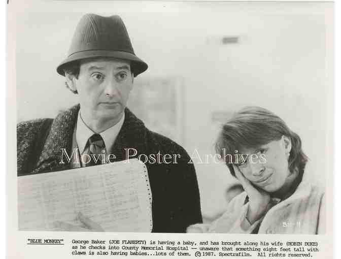 BLUE MONKEY, 1987, movie stills, Steve Railsback, Robin Duke, Susan Anspach.