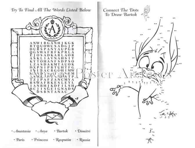 ANASTASIA, 1997, promo booklet