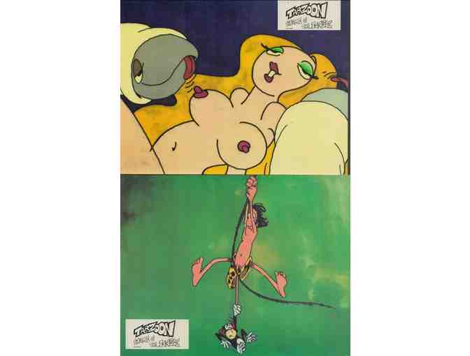 TARZOON SHAME OF THE JUNGLE, 1978, French lobby cards, animated