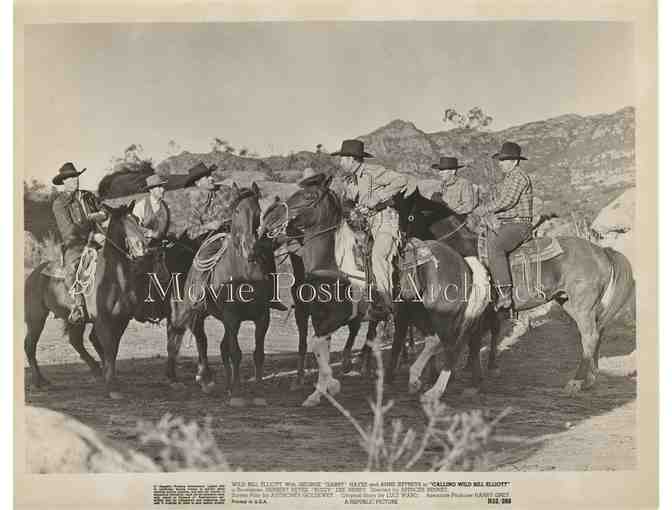 CALLING WILD BILL ELLIOTT, movie still set , Bill Elliot, Gabby Hayes,