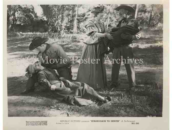 STAGECOACH TO DENVER, 1946, movie still set, Allan Rocky Lane and Robert Blake.