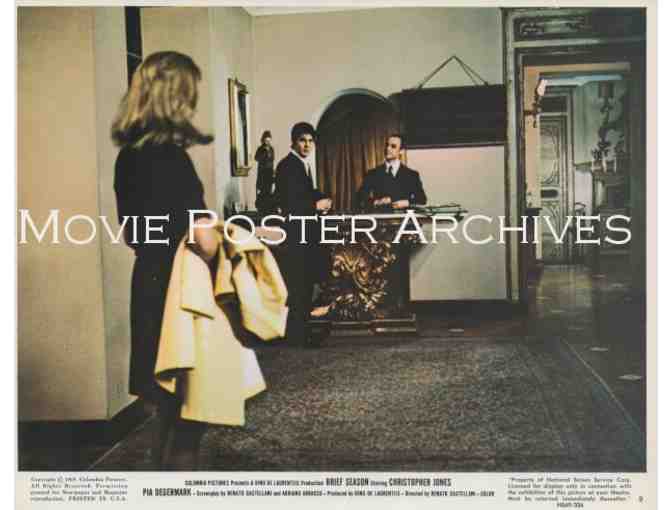 BRIEF SEASON, 1969, mini lobby cards, Christopher Jones, Nadir Moretti