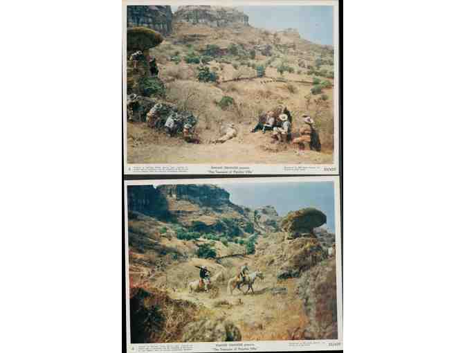 TREASURE OF PANCHO VILLA, 1956, mini lobby cards, Rory Calhoun, Shelley Winters