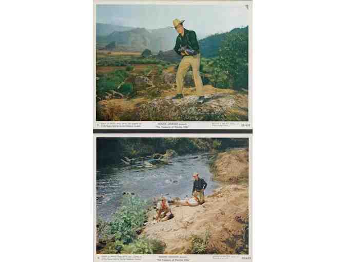 TREASURE OF PANCHO VILLA, 1956, mini lobby cards, Rory Calhoun, Shelley Winters