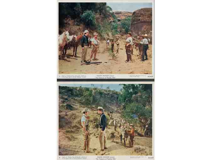 TREASURE OF PANCHO VILLA, 1956, mini lobby cards, Rory Calhoun, Shelley Winters