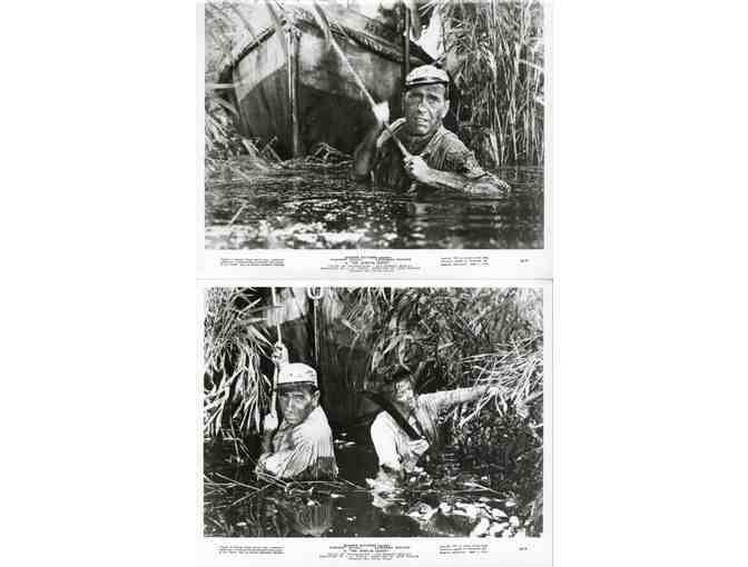 AFRICAN QUEEN, 1952, movie stills, Humphrey Bogart, Katharine Hepburn