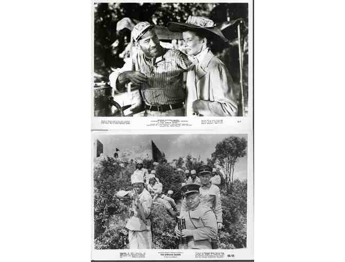 AFRICAN QUEEN, 1952, movie stills, Humphrey Bogart, Katharine Hepburn