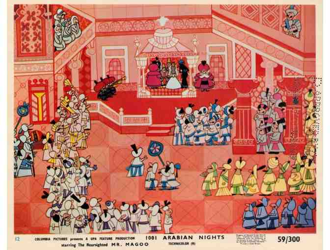 1001 ARABIAN NIGHTS, 1959, mini lobby cards, animated cartoon