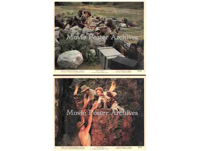 WATUSI, 1959, mini lobby cards, George Montgomery, Taina Elg, Rex Ingram