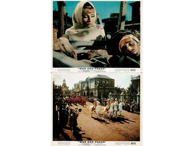 WAR AND PEACE, 1956, mini lobby cards, Audrey Hepburn, Mel Ferrer