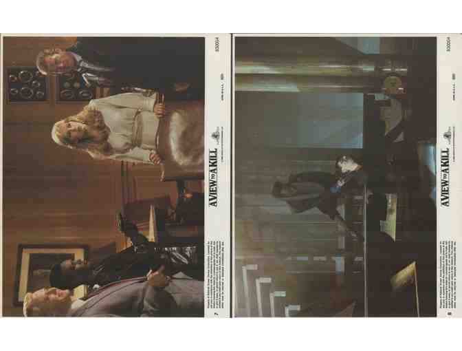 VIEW TO A KILL, 1985, mini lobby cards, Roger Moore, 007, Grace Jones