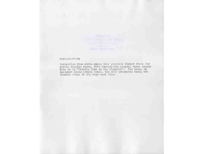 PAULINE MOORE, group of classic celebrity portraits, stills or photos