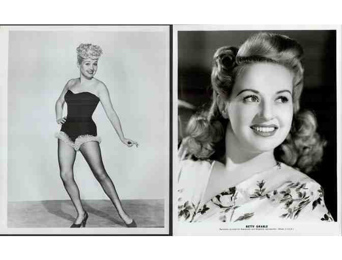 BETTY GRABLE, group of classic celebrity portraits, stills or photos