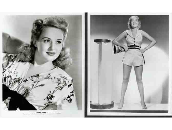 BETTY GRABLE, group of classic celebrity portraits, stills or photos