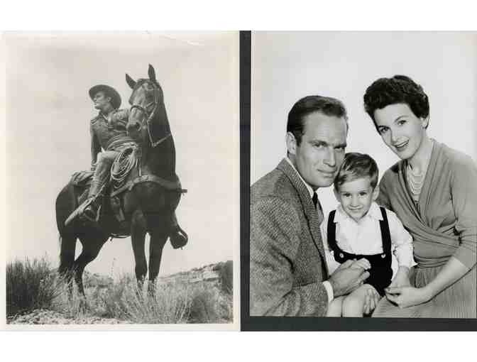 CHALTON HESTON, collectors lot, group of classic celebrity portraits, stills or photos