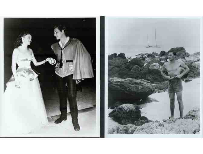 ERROL FLYNN, group of classic celebrity portraits, stills or photos