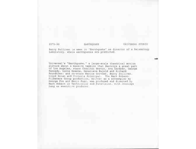 BARRY SULLIVAN, group of classic celebrity portraits, stills or photos