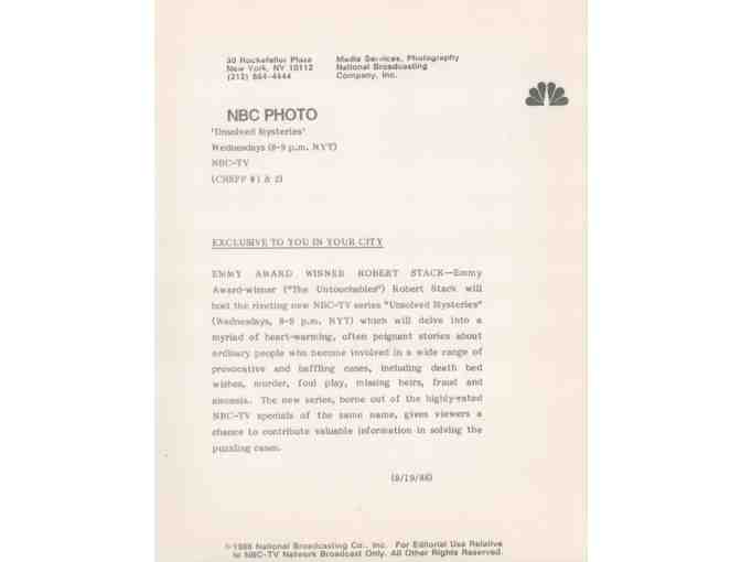 ROBERT STACK, group of classic celebrity portraits, stills or photos