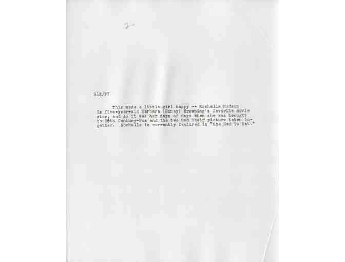 ROCHELLE HUDSON, group of classic celebrity portraits, stills or photos