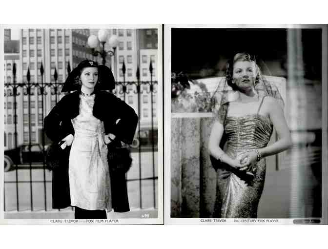 CLAIR TREVOR, group of classic celebrity portraits, stills or photos