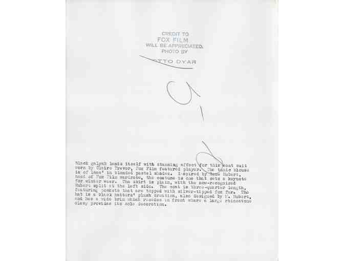 CLAIR TREVOR, group of classic celebrity portraits, stills or photos