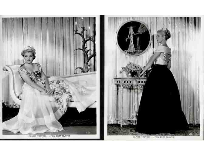 CLAIR TREVOR, group of classic celebrity portraits, stills or photos