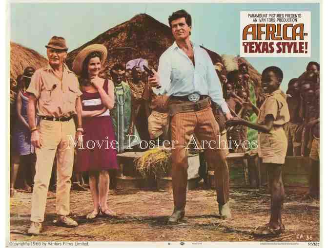 AFRICA -- TEXAS STYLE, 1967, lobby cards, Hugh O'Brian, John Mills
