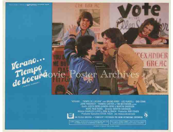 ALMOST SUMMER, 1978, Spanish lobby cards, Bruno Kirby, Tim Matheson
