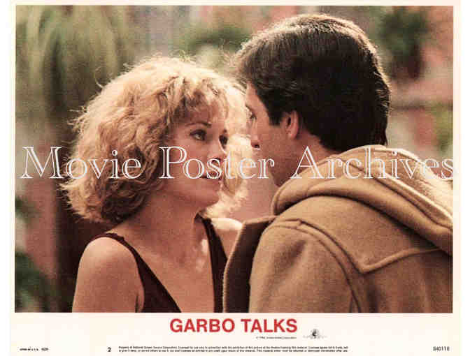 GARBO TALKS, 1984, lobby cards, Anne Bancroft, Ron Silver, Carrie Fisher