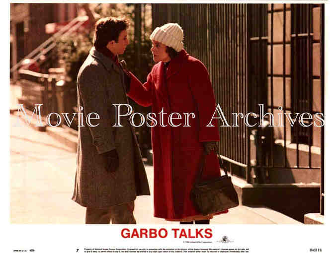 GARBO TALKS, 1984, lobby cards, Anne Bancroft, Ron Silver, Carrie Fisher