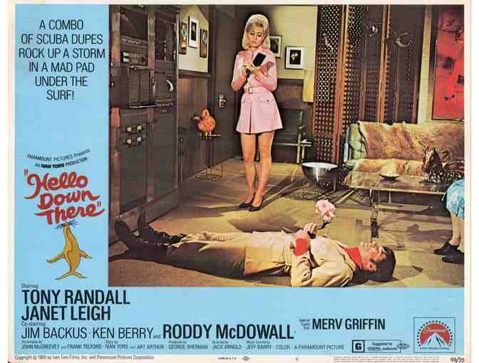 HELLO DOWN THERE, 1969, lobby cards, Tony Randall, Janet Leigh