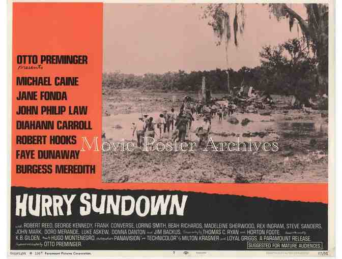 HURRY SUNDOWN, 1967, lobby cards, Michael Caine, Faye Dunaway