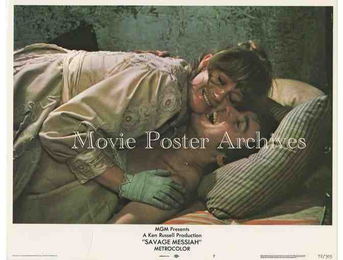 SAVAGE MESSIAH, 1972, lobby cards, Helen Mirren, Robert Lang