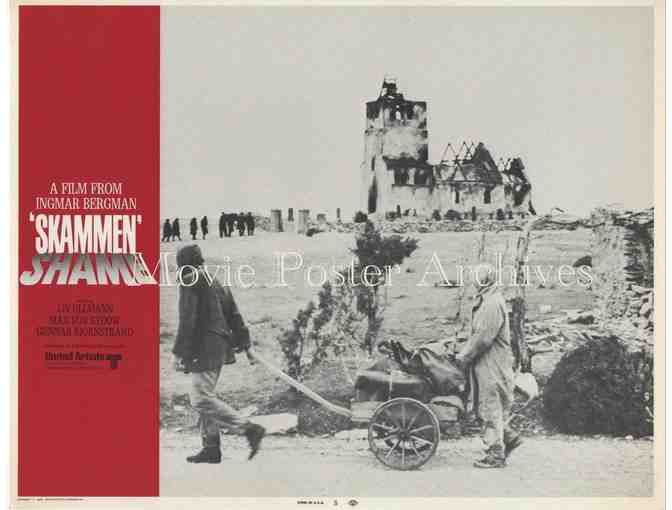SHAME, 1969, lobby cards, Liv Ullmann, Max Von Sydow