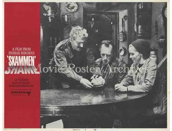SHAME, 1969, lobby cards, Liv Ullmann, Max Von Sydow