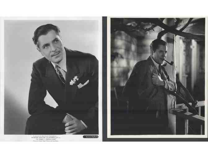 WARNER BAXTER, group of classic celebrity portraits, stills or photos