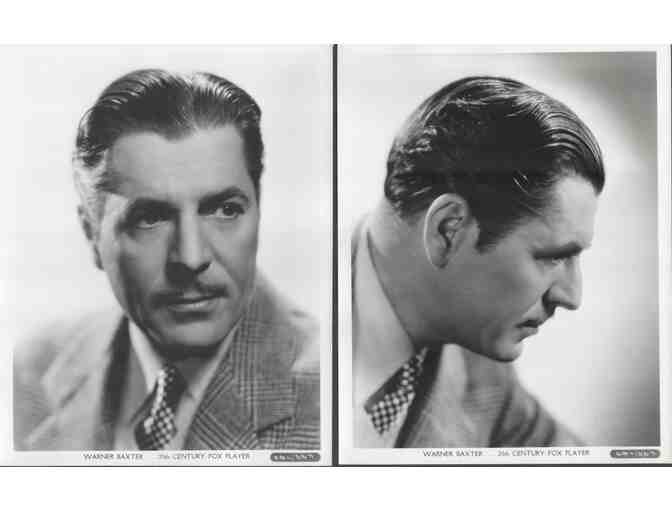 WARNER BAXTER, group of classic celebrity portraits, stills or photos