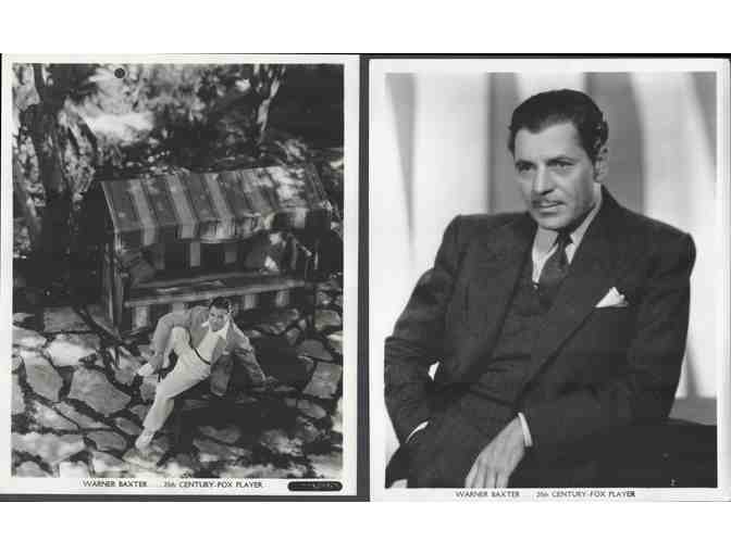 WARNER BAXTER, group of classic celebrity portraits, stills or photos
