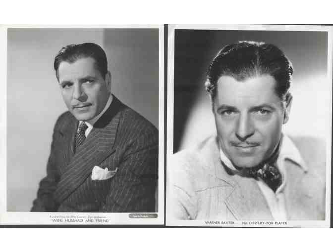 WARNER BAXTER, group of classic celebrity portraits, stills or photos