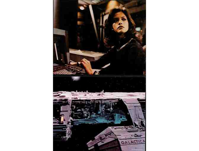 BATTLESTAR GALACTICA, 1978, cards and still, Lorne Greene, Richard Hatch