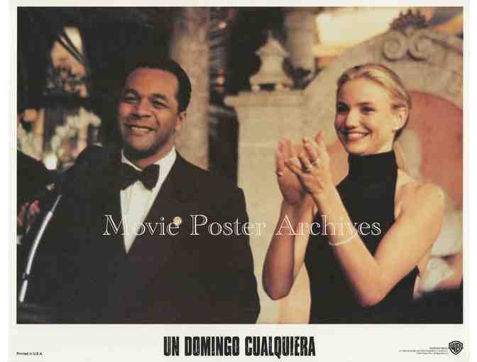 ANY GIVEN SUNDAY, 1999. Spanish lobby cards, Al Pacino, Cameron Diaz, Jim Brown