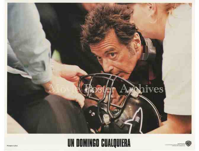 ANY GIVEN SUNDAY, 1999. Spanish lobby cards, Al Pacino, Cameron Diaz, Jim Brown